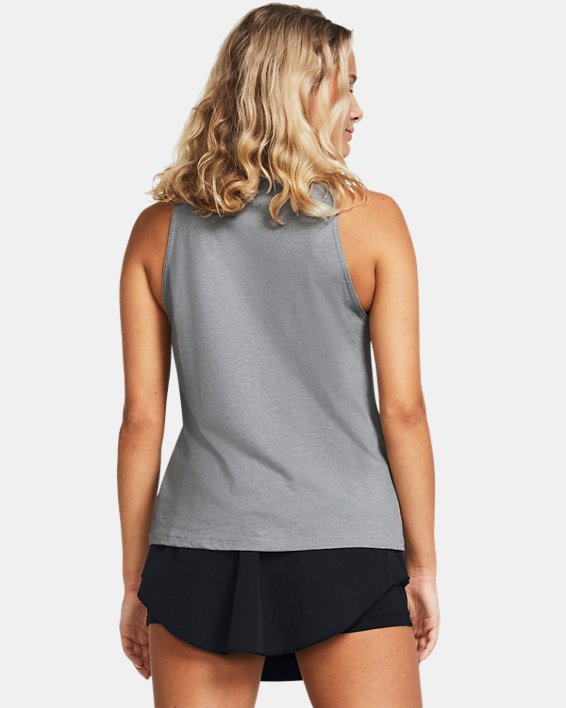 Camiseta sin mangas con estampado UA Sportstyle para mujer, Gray, pdpMainDesktop image number 1